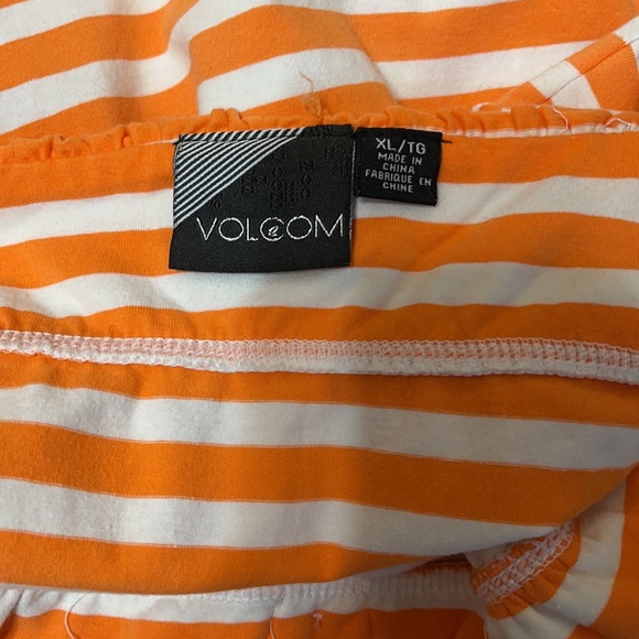 Volcom Tank Top-orange & white stripes - Picture 5 of 5